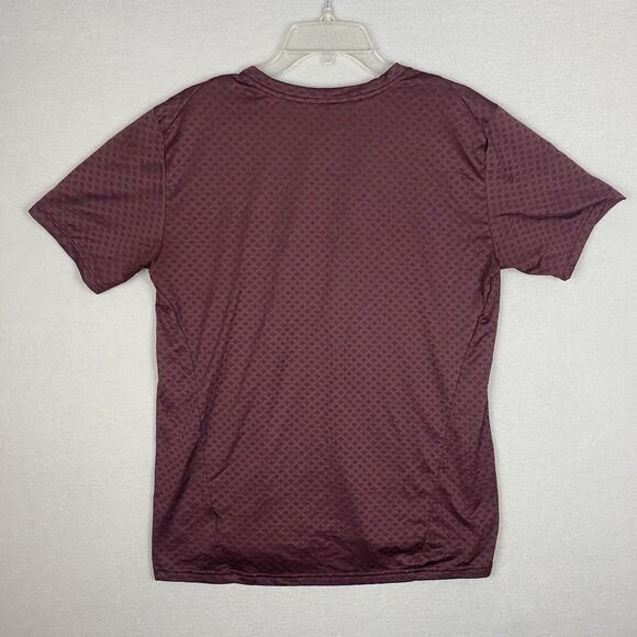 Nike Mens Breathe Training Shirt Size L Maroon Red Short Sleeve 886742-652 Run - Picture 2 of 7